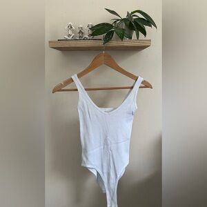 Aura White Ribbed Top